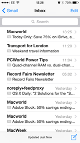 IOS Mail Inbox