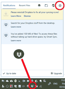Dropbox - icon and settings