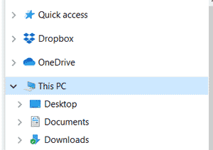 This PC Item in File Explorer