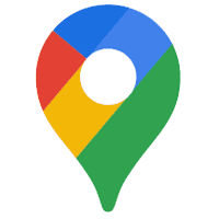 Google map pin in red, yellow, blue, and green. Used to pinpoint a location on a map. Attrib: Google