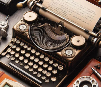 ... but you wouldn't really want to go back, would you? Old manual typewriter. The characters are embossed on typebars so the same keys always produce the same printed character